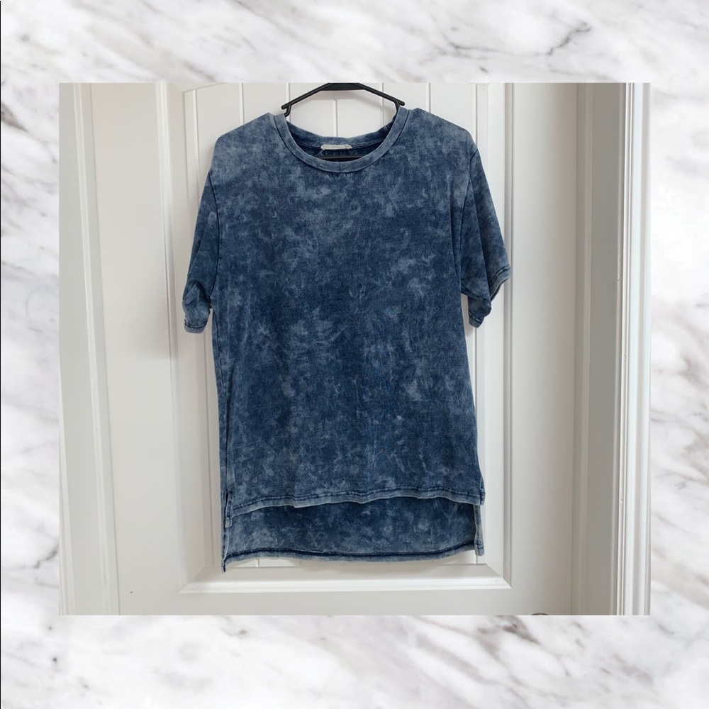 Blue Distressed tee